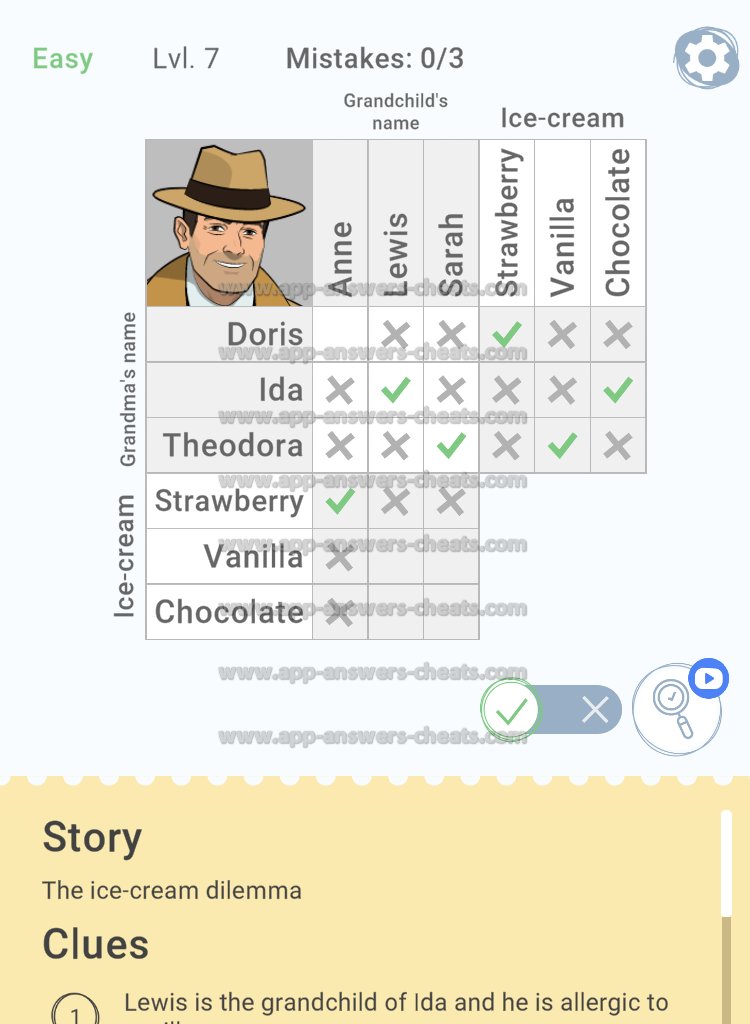 Cross Logic Easy Level 7 App Answers & Cheats