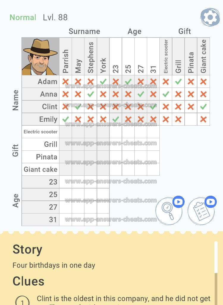 Cross Logic Normal Level 88 – App Answers & Cheats